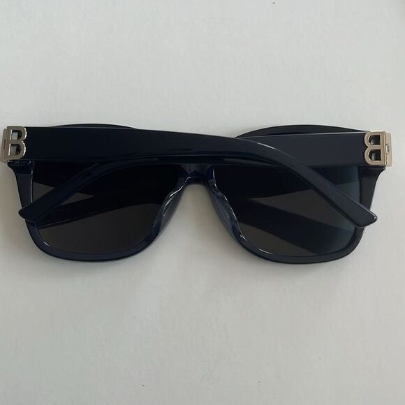 Balenciaga square dark blue sunglasses